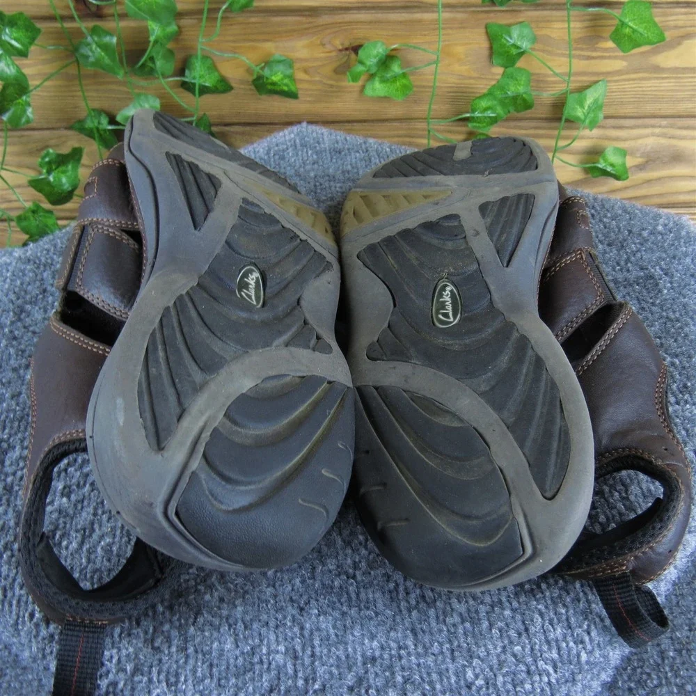 Clarks Men  Fisherman Brown Leather Size‎ 12 Wide  Used 2025